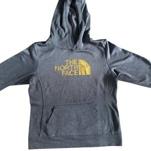 The North Face Women’s Hoodie – Grey with Gold Logo – Size L